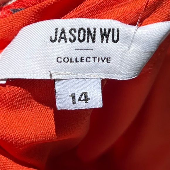 🌻Jason Wu Collective Tie Shoulder Midi Dress Size 14 - Picture 10 of 11